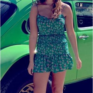 Floral print mini dress